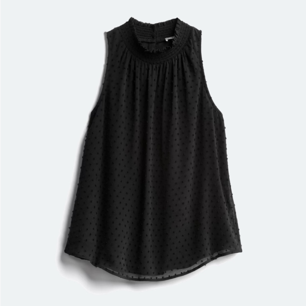 Black Halter Textured Blouse